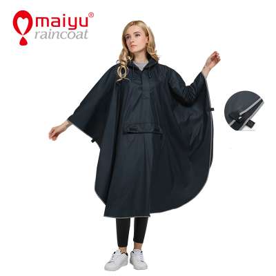 Multifunctional coat rain poncho reusable thicken running rain repellent coat for hiking