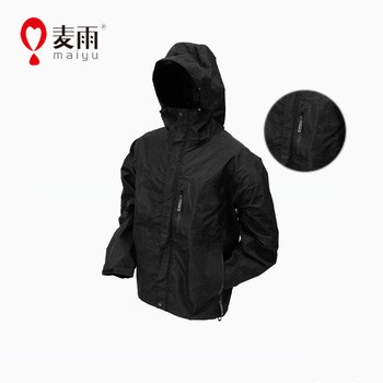 Maiyu high quality windproof and waterproof polyester rain jacket OEM service