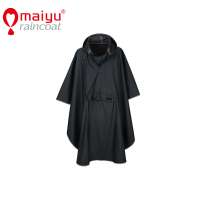 OEM Customized outdoor fashionable waterproof poncho knitted PU rain coat