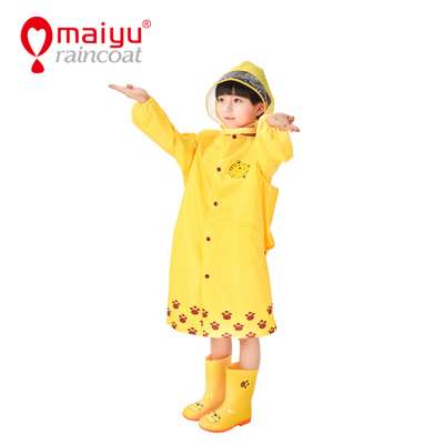 OEM high quality 100% waterproof kids raincoat light children rain jacket