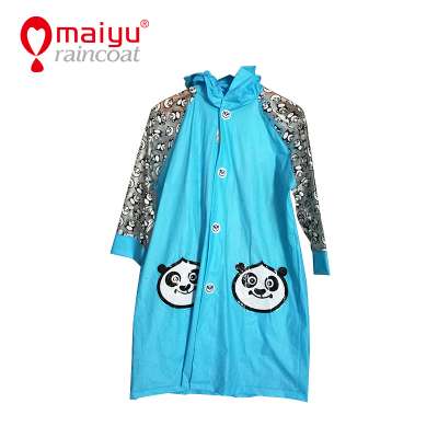 OEM polyester rain coat child cartoon raincoat kids custom logo