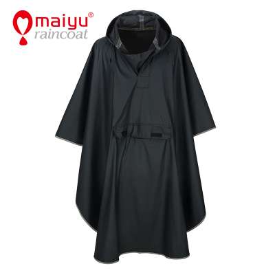 OEM Service waterproof breathable rain gear poncho raincoat  knitted PU rain coat