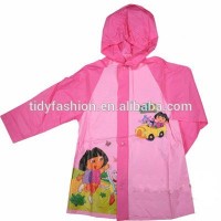 Children Cartoon Printed Plastic Raincoat